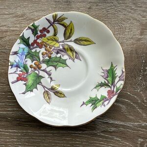 Royal Albert Flower of the Month #12 “Holly” Saucer